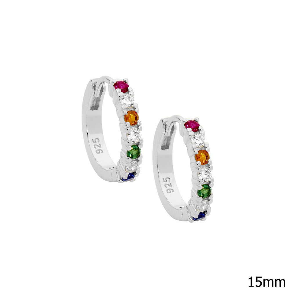 Cubic zirconia on sale hoop earrings