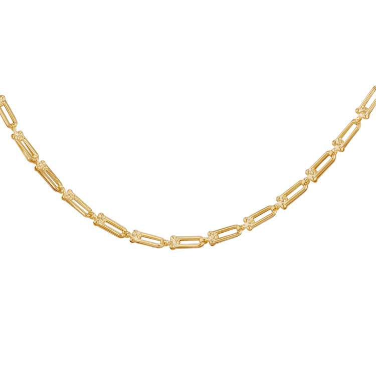 9ct Yellow Gold Mini Industrial Chain Necklace 45cm