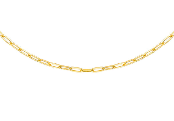 9ct Yellow Gold Paper Chain Necklace 45 cm