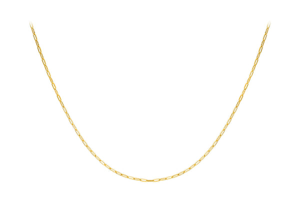 9ct Yellow Gold Paper Chain Necklace 50 cm