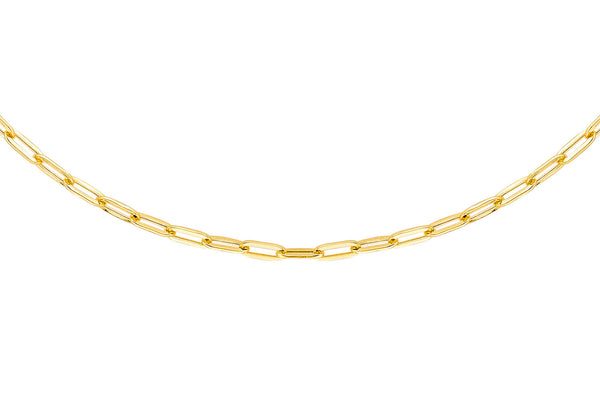 9ct Yellow Gold Paper Chain Necklace 50 cm