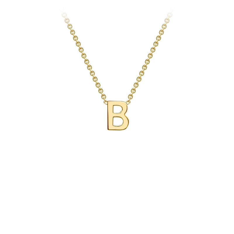 9ct Yellow Gold 'B' Initial Adjustable Letter Necklace 38/43cm