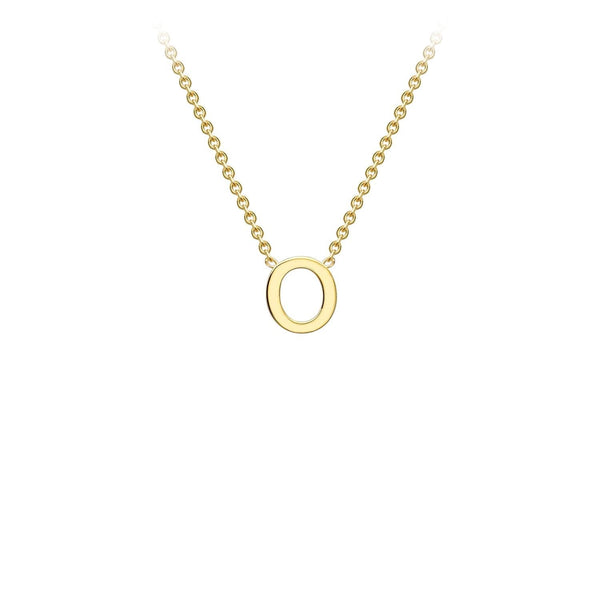 9ct Yellow Gold 'O' Initial Adjustable Letter Necklace 38/43cm