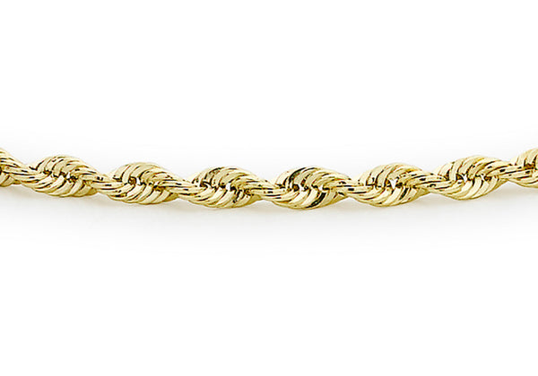 9ct Yellow Gold Hollow Twist Bracelet 18 cm