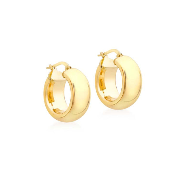 9ct Yellow Gold Hoop Earrings 18mm