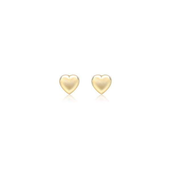 9ct Yellow Gold Mini Heart Earrings