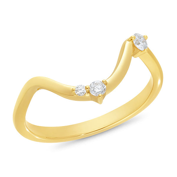 0.13ct Lab Grown Diamond Wedding Ring in 18ct Yellow Gold