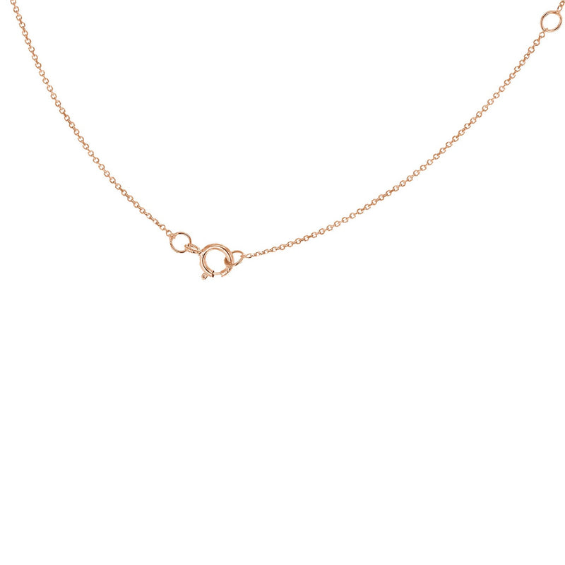 9ct Rose Gold 'C' Initial Adjustable Letter Necklace 38/43cm