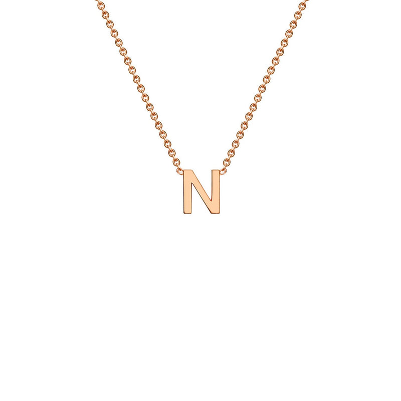 9ct Rose Gold 'N' Initial Adjustable Letter Necklace 38/43cm