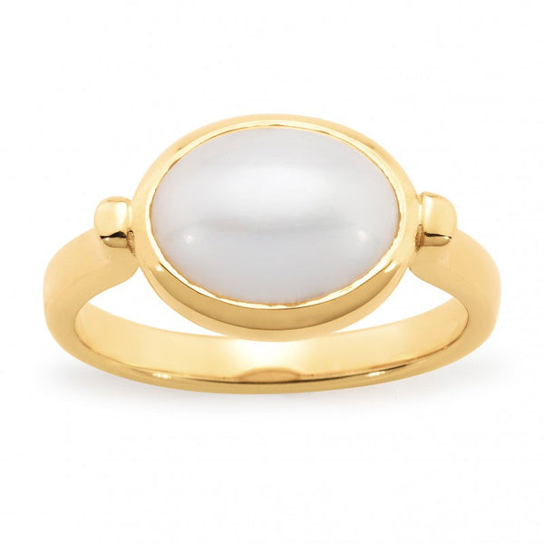 Mabe Pearl Ring in 9ct Yellow Gold