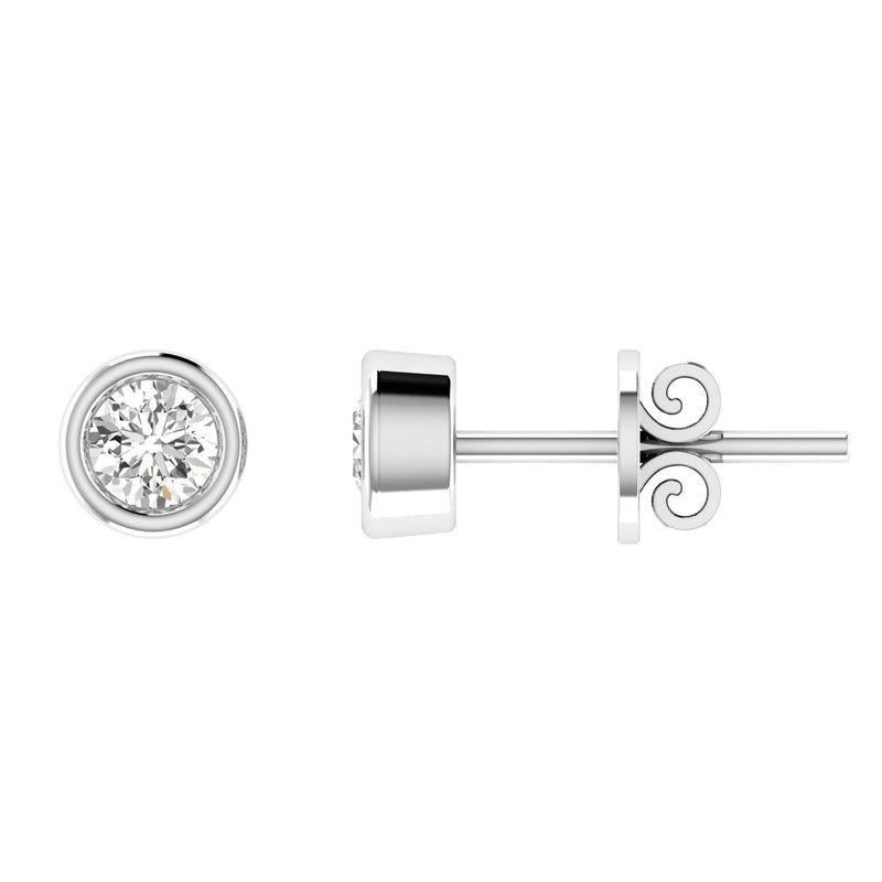 Diamond Stud Earrings with 0.20ct Diamonds in 9ct White Gold - 9WBE20