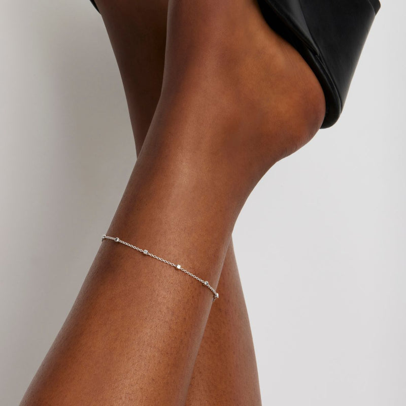 NAJO Birdsong Silver Chain Anklet (23cm+ext)