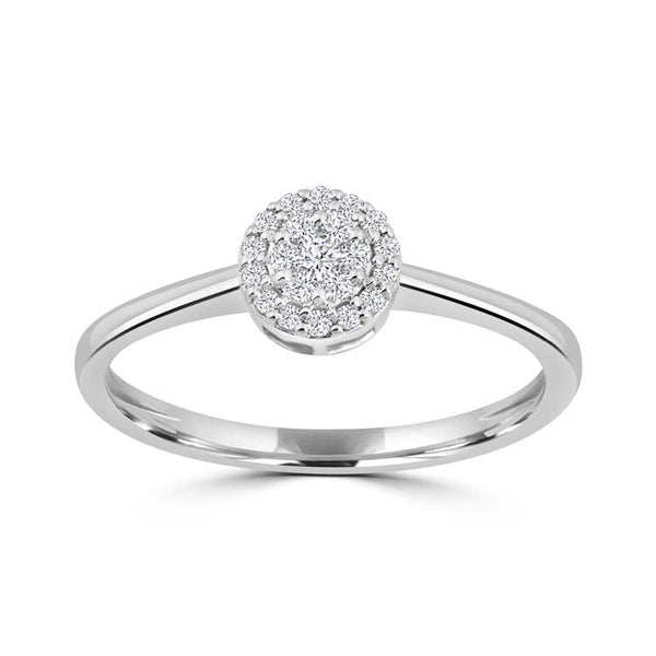 Diamond Ring with 0.14ct Diamonds in 9ct White Gold