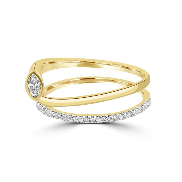 Diamond Ring with 0.13ct Diamonds in 9ct Yellow Gold