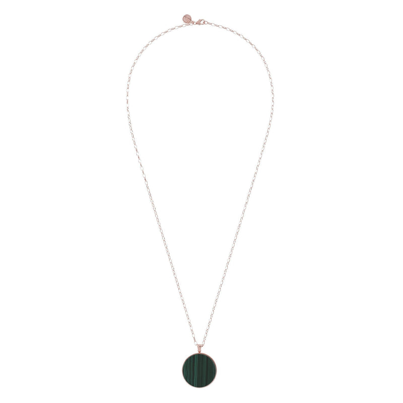 Bronzallure Malachite Big Disc Necklace