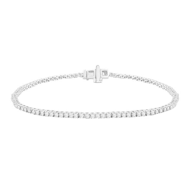 Diamond Tennis Bracelet with 1.00ct Diamonds in 9ct White Gold