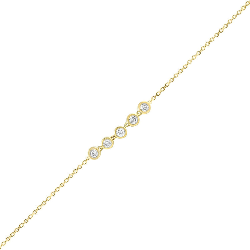 9ct Yellow Gold 0.15ct Diamond Bracelet