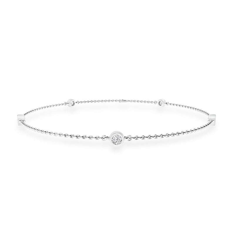 Diamond Bracelet with 0.25ct Diamonds in 9ct White Gold