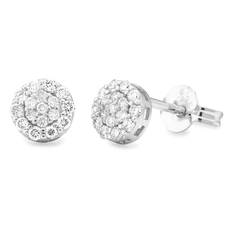 0.24ct Diamond Stud Earrings in 9ct White Gold