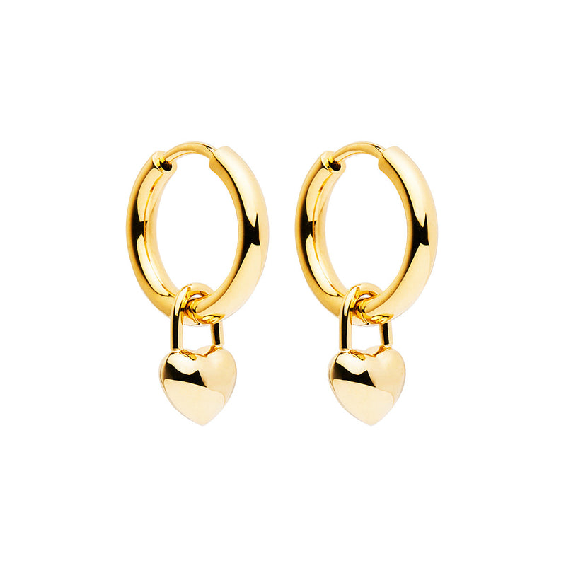 NAJO Amore Yellow Gold Hoop Earrings