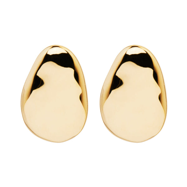 NAJO Pebblestone Yellow Gold Stud Earrings