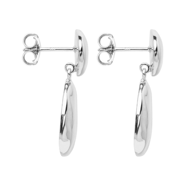 NAJO Double Pebblet Silver Stud Earrings