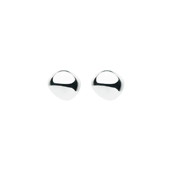 NAJO Pebblet Silver Stud Earrings