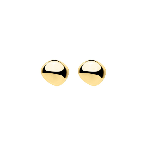 NAJO Pebblet Yellow Gold Stud Earrings