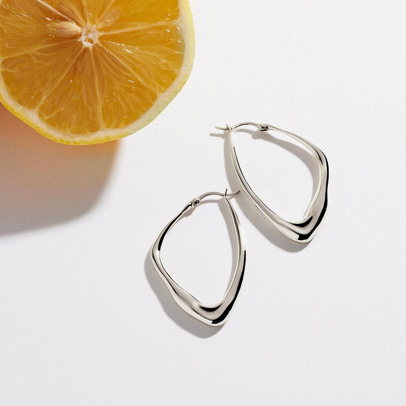 NAJO Isola Silver Hoop Earrings