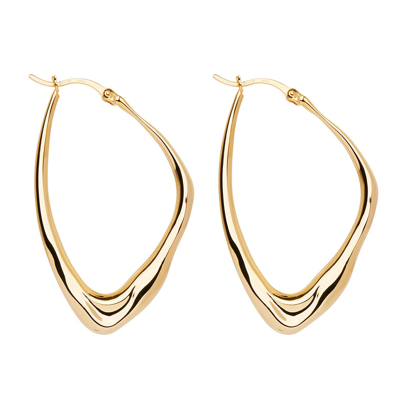 NAJO Isola Yellow Gold Hoop Earrings