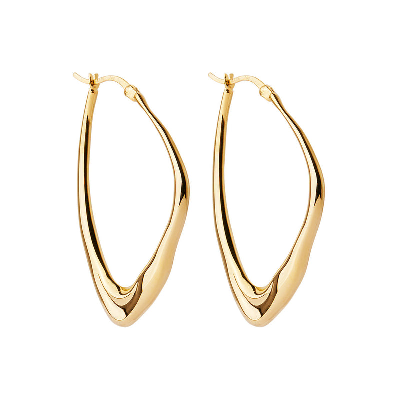 NAJO Isola Yellow Gold Hoop Earrings