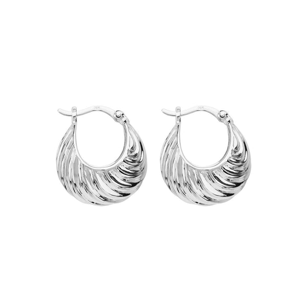 NAJO Cloud Catcher Silver Hoop Earrings