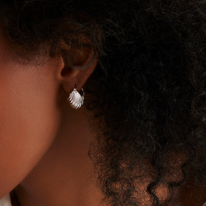 NAJO Cloud Catcher Silver Hoop Earrings