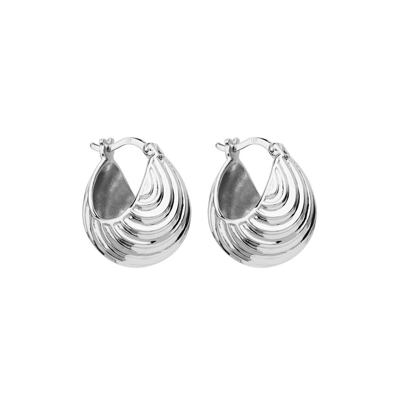 NAJO Cloud Catcher Silver Hoop Earrings