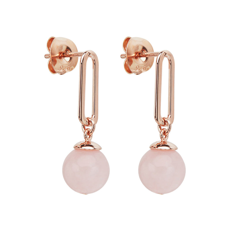 NAJO Alba Rose Quartz Earrings