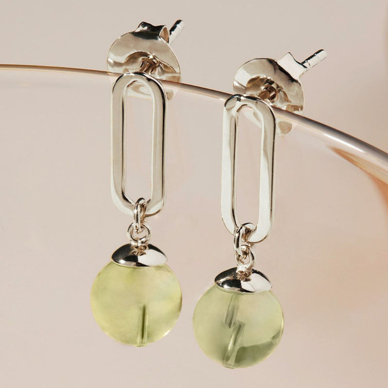 NAJO Natura Prehnite Silver Earrings