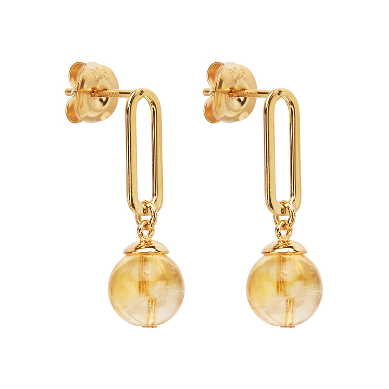 NAJO Limoncello Citrine Yellow Gold Earrings