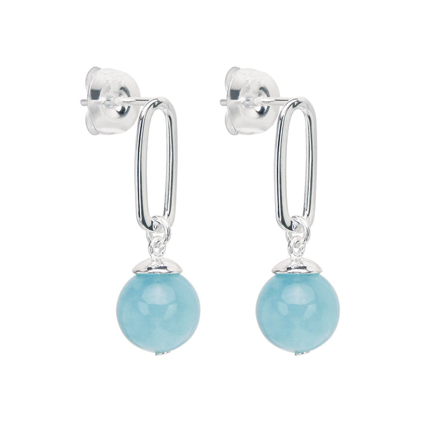 NAJO Ulysses Aquamarine Silver Earrings