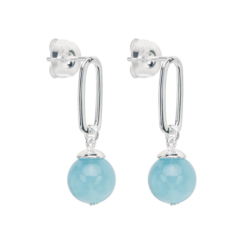 NAJO Ulysses Aquamarine Silver Earrings