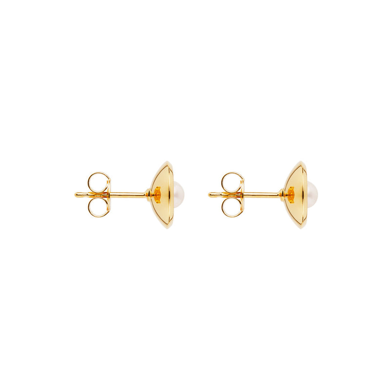 NAJO Capri Yellow Gold Pearl Earrings