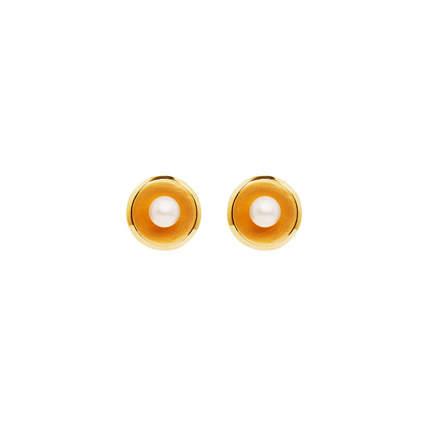 NAJO Capri Yellow Gold Pearl Earrings