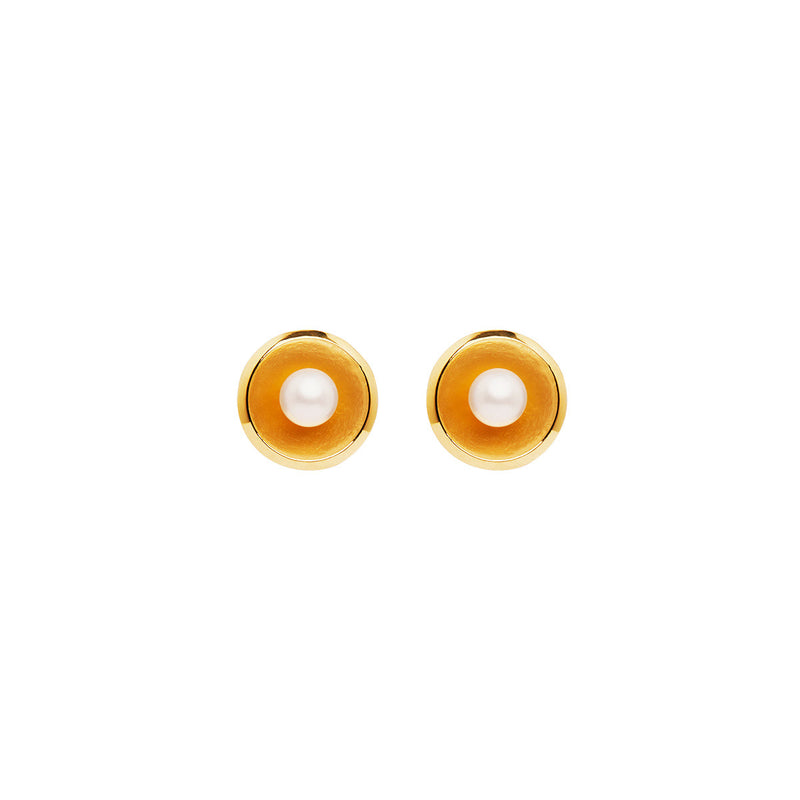 NAJO Capri Yellow Gold Pearl Earrings