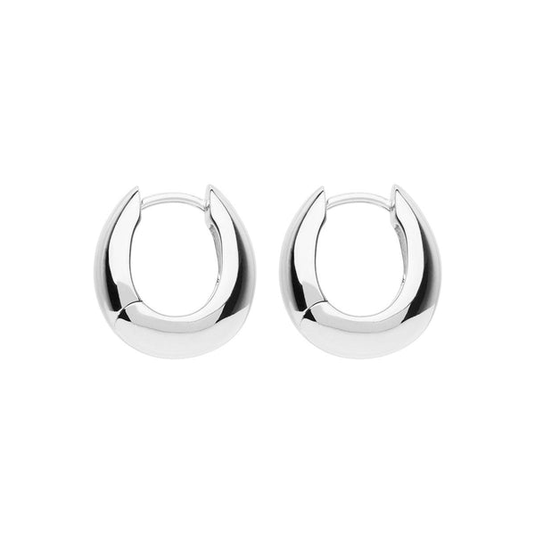 NAJO Arco Silver Huggie Earrings