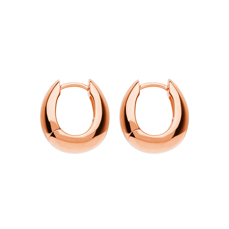 NAJO Arco Rose Gold Huggie Earrings