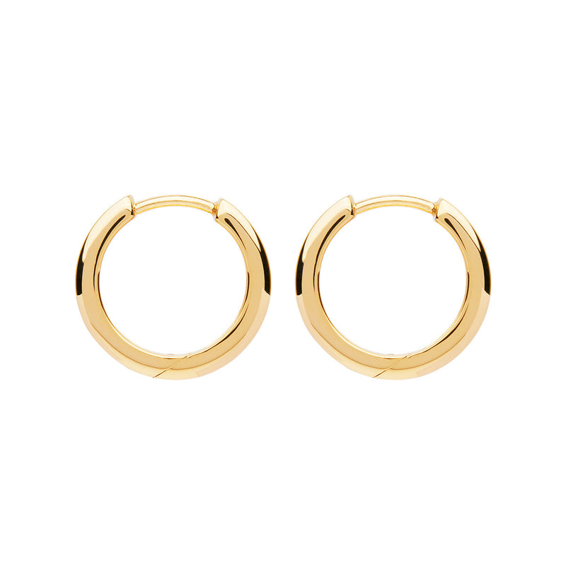 NAJO Stella Yellow Gold Huggie Earrings