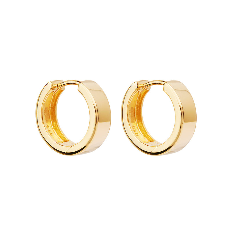 NAJO Stella Yellow Gold Huggie Earrings