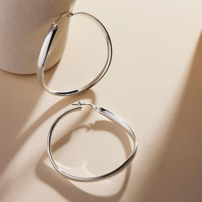 NAJO Odyssey Silver Hoop Earrings