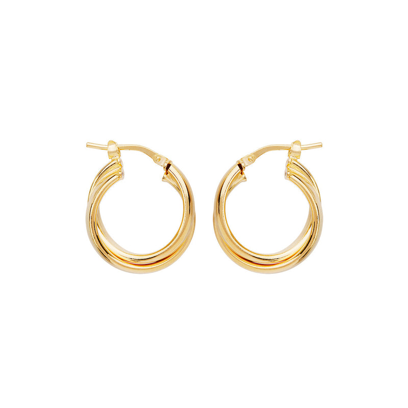 NAJO Sunshine Yellow Gold Hoop Earrings