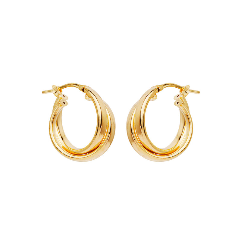 NAJO Sunshine Yellow Gold Hoop Earrings