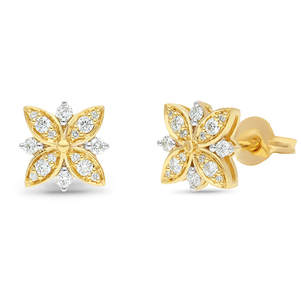 0.21ct Diamond Stud Earrings in 9ct Yellow Gold